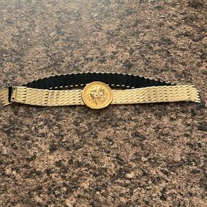 Vintage gold tone lion belt